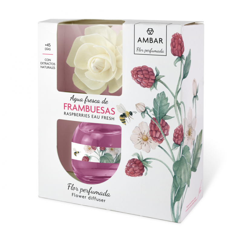 Flor Perfumada Agua Fresca Frambuesas 60 ml Ambar